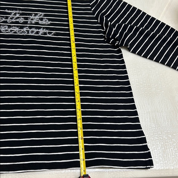 Talbots Women  Black and White Striped Top NEW Size 2X - Picture 12 of 16